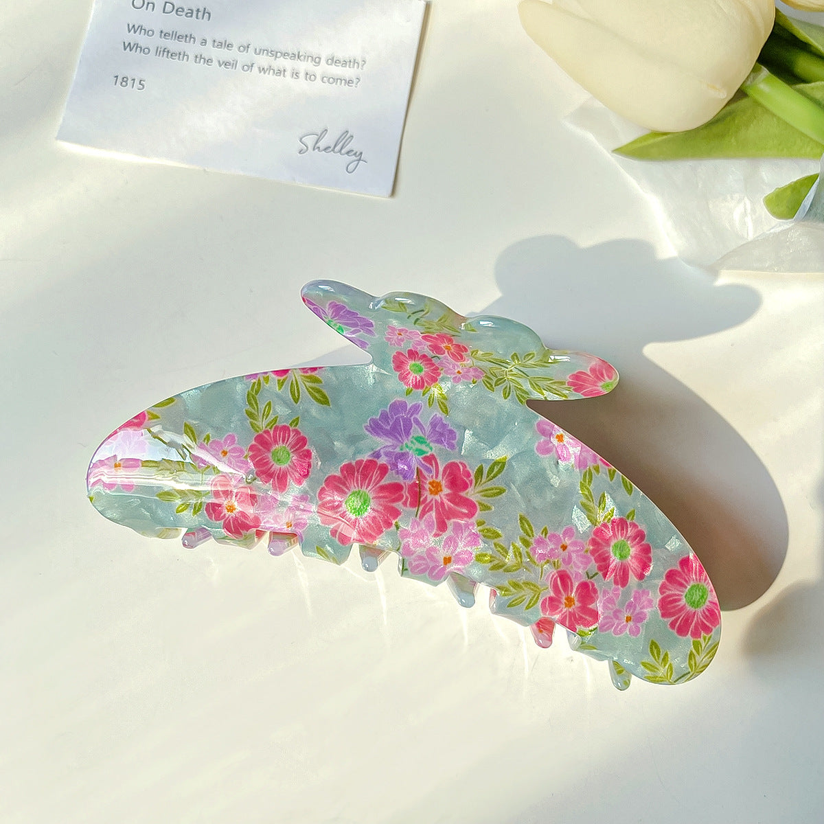 Floral Hair Claw Clips