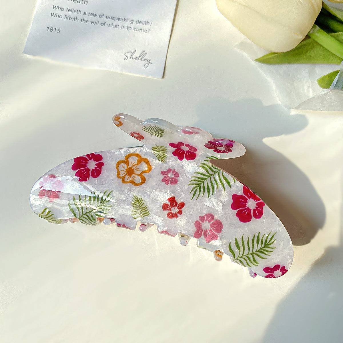 Floral Hair Claw Clips