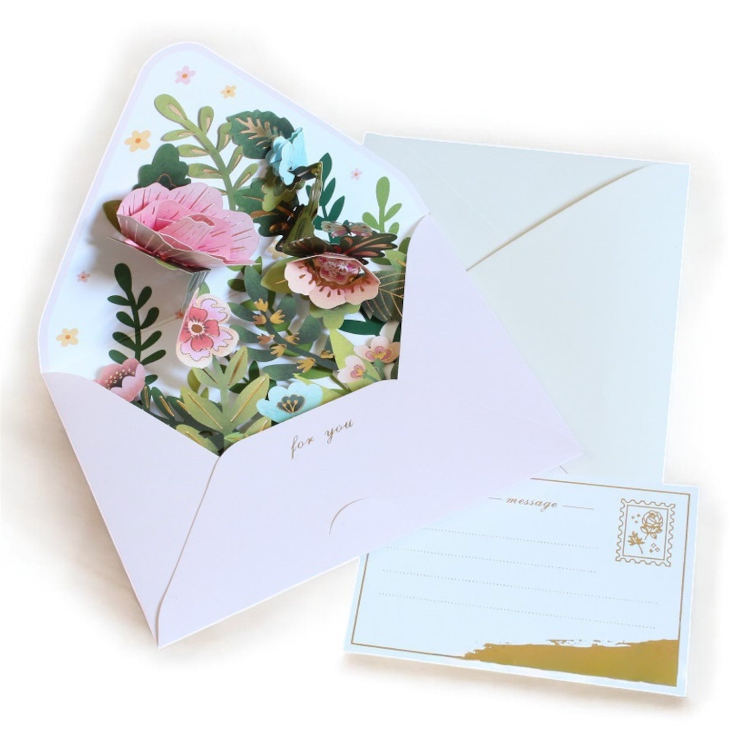 3D Pop-Up Flower Envelope Card