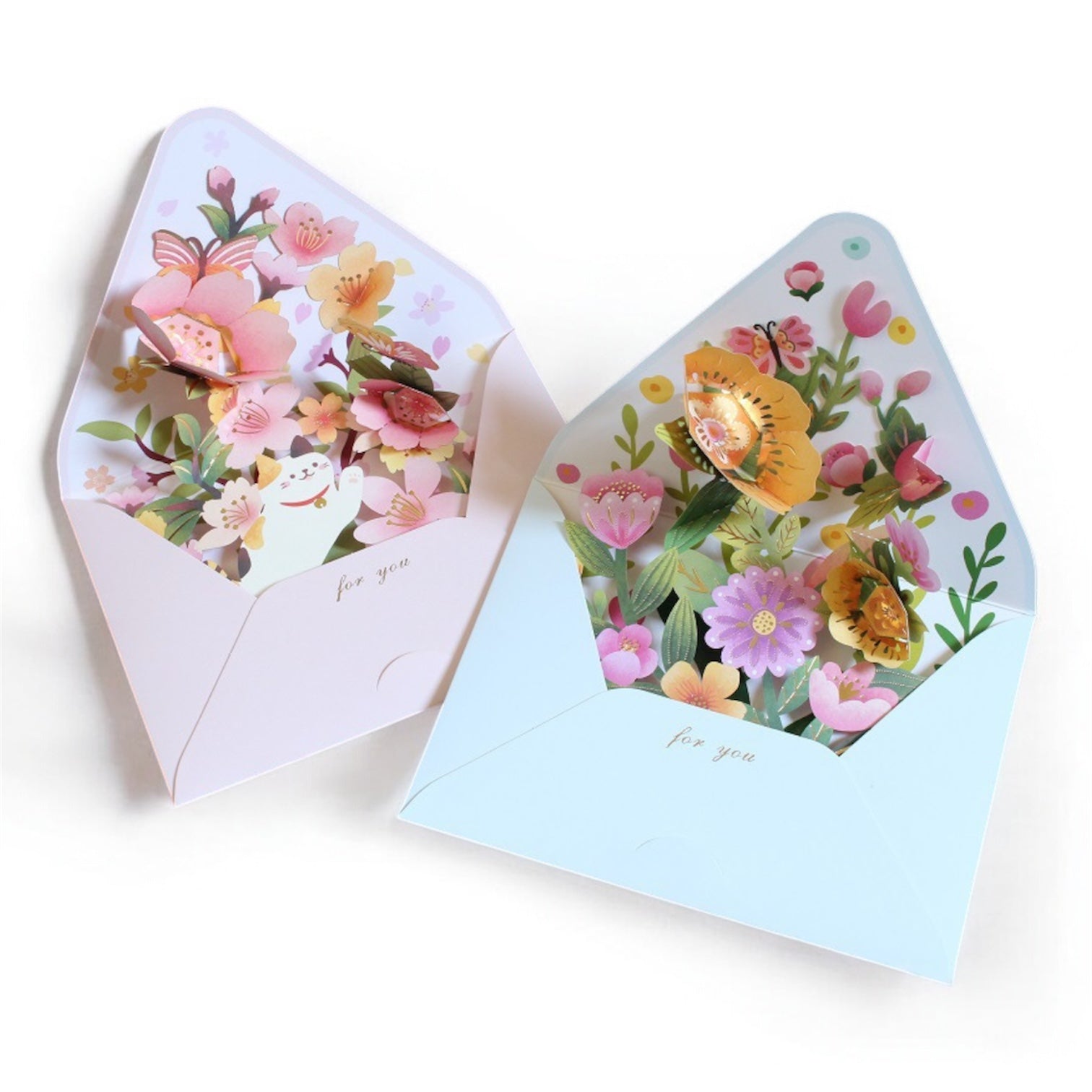3D Pop-Up Flower Envelope Card
