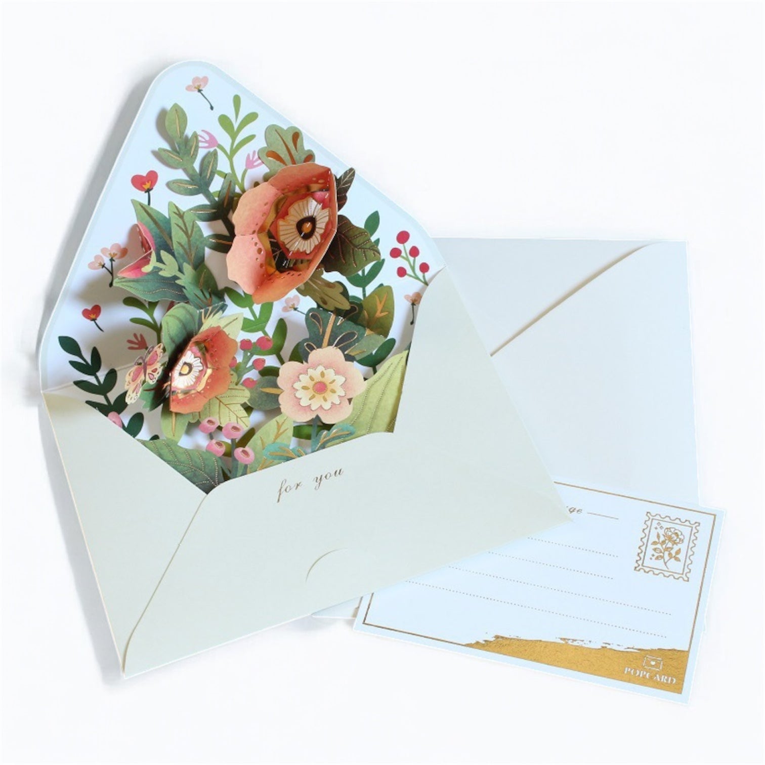 3D Pop-Up Flower Envelope Card