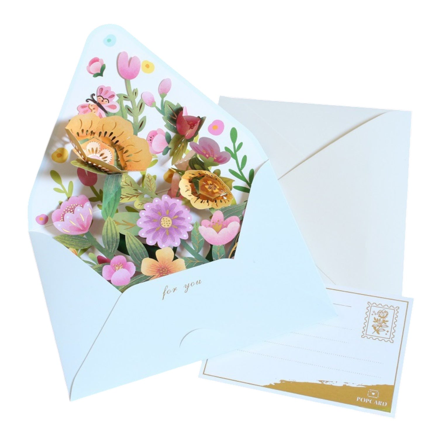 3D Pop-Up Flower Envelope Card